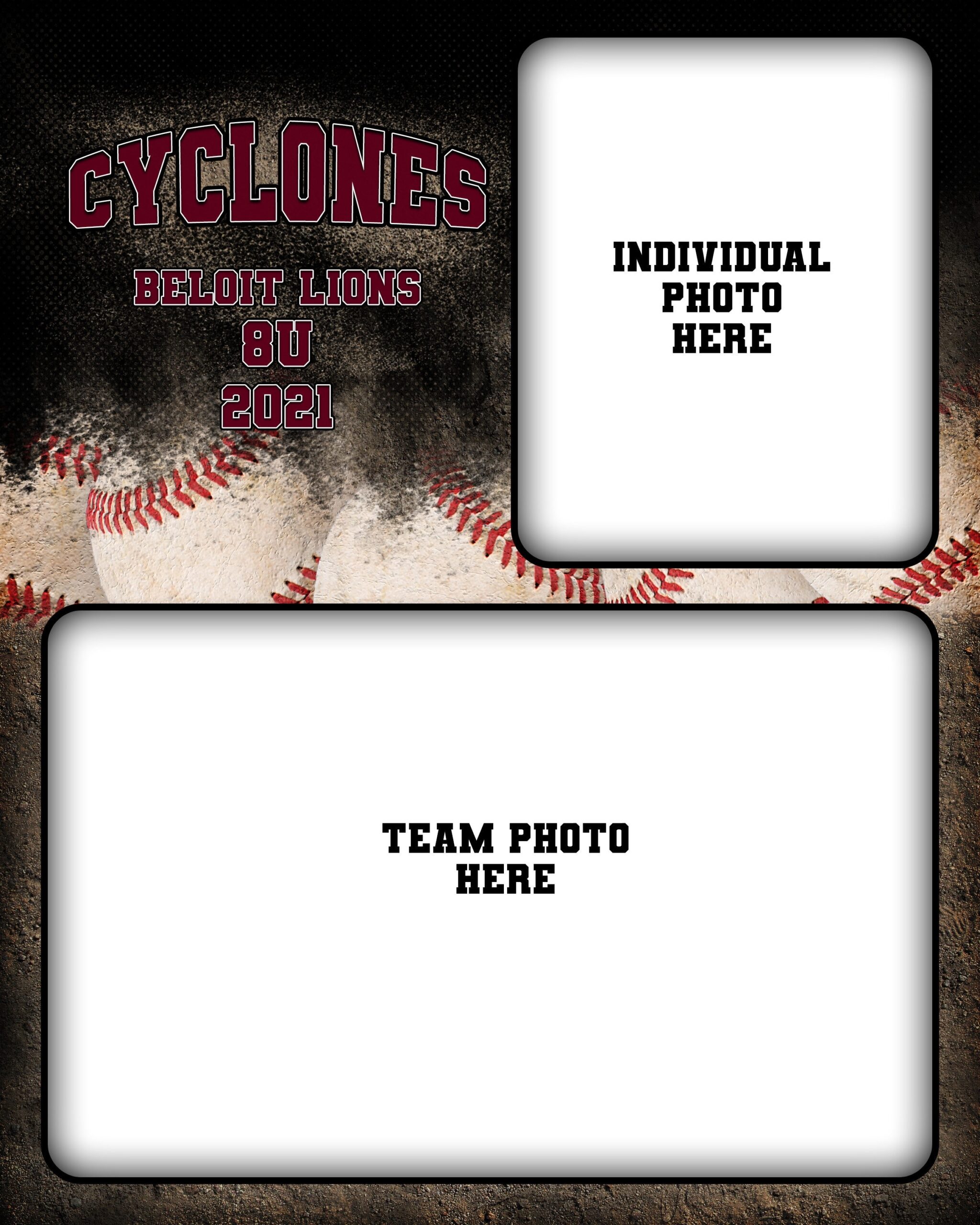 Baseball Memory Mate Template 8x10 Instant Download Digital PSD PHOTOSHOP Sports Collage Sports Template For Photoshop Etsy