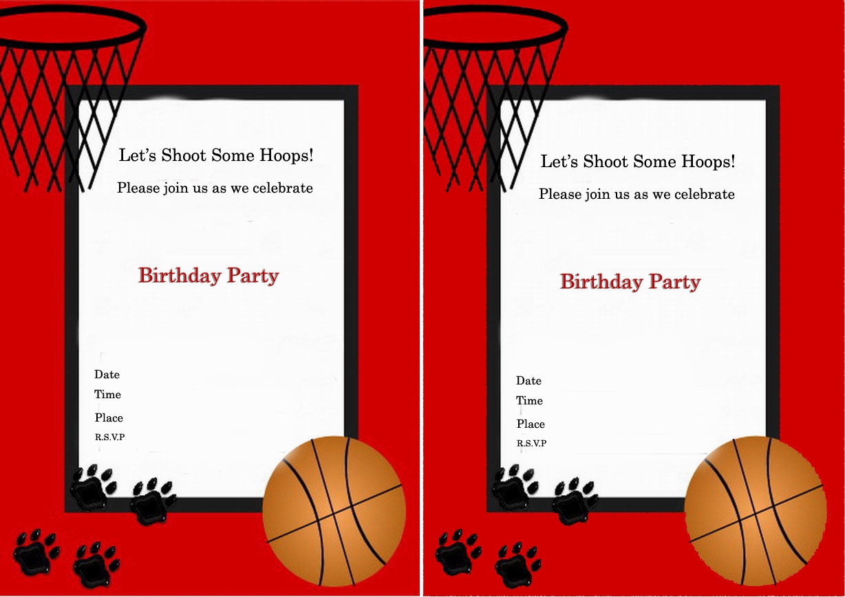 Basketball Birthday Invitations Birthday Printable