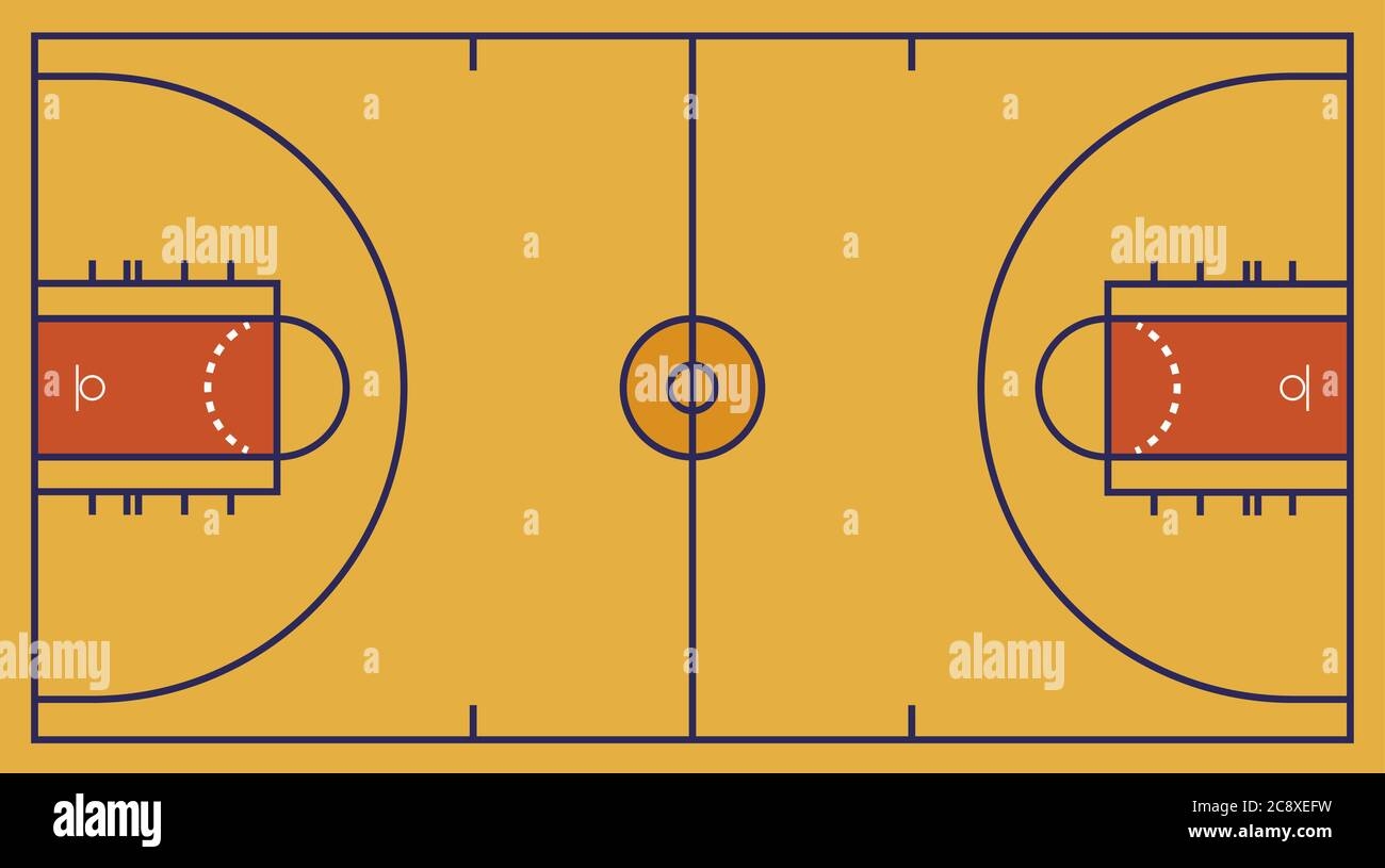 Basketball Court Diagram Hi res Stock Photography And Images Alamy
