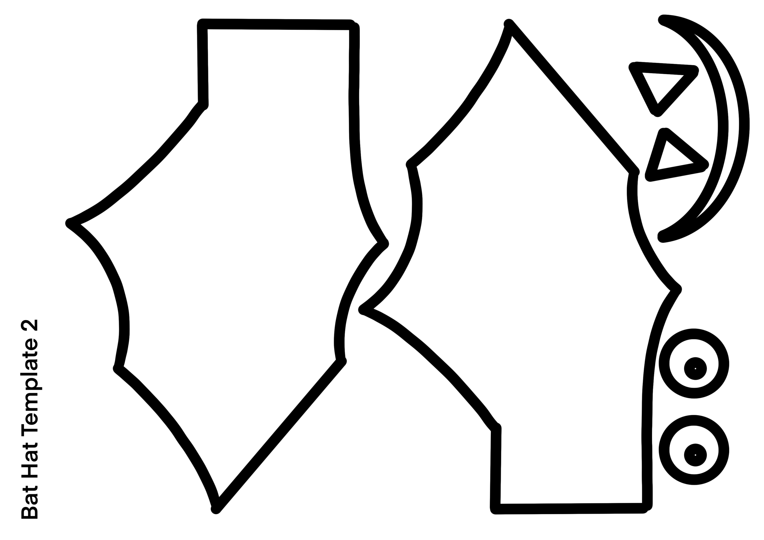 Bat Template Wings The Singing Elf Bat Template Wings The Singing Elf