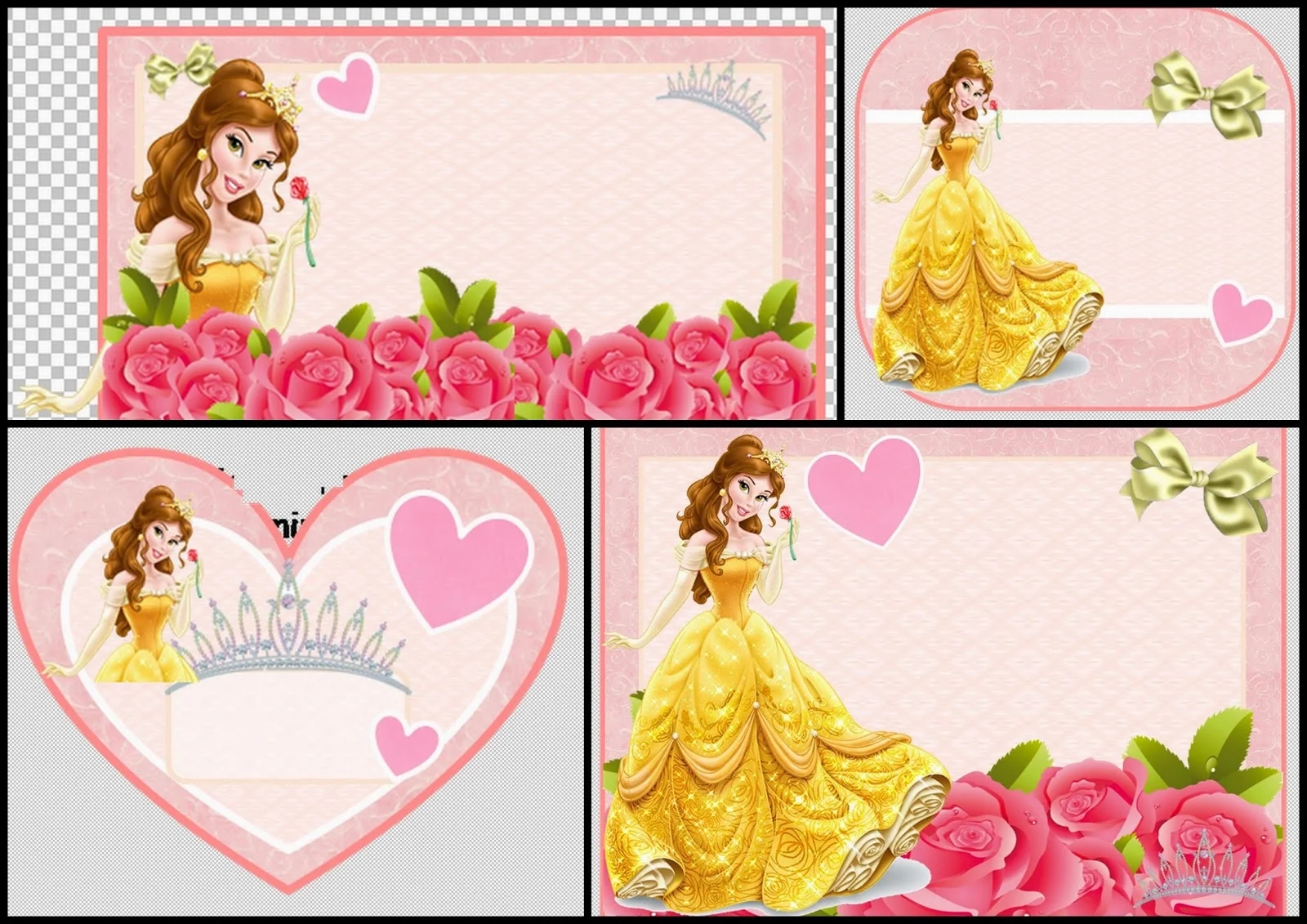 Belle Free Printable Invitations Cards Or Photo Frames Oh My Fiesta In English