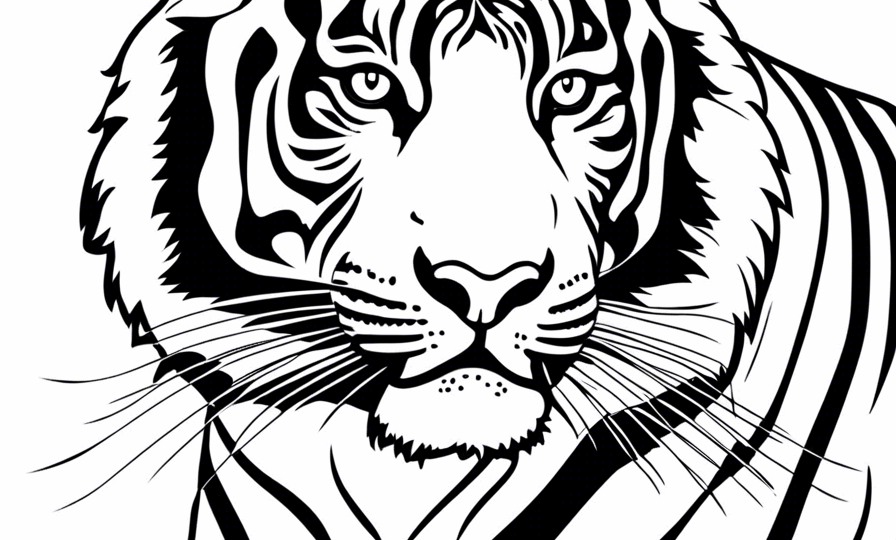 Bengal Tiger Coloring Page