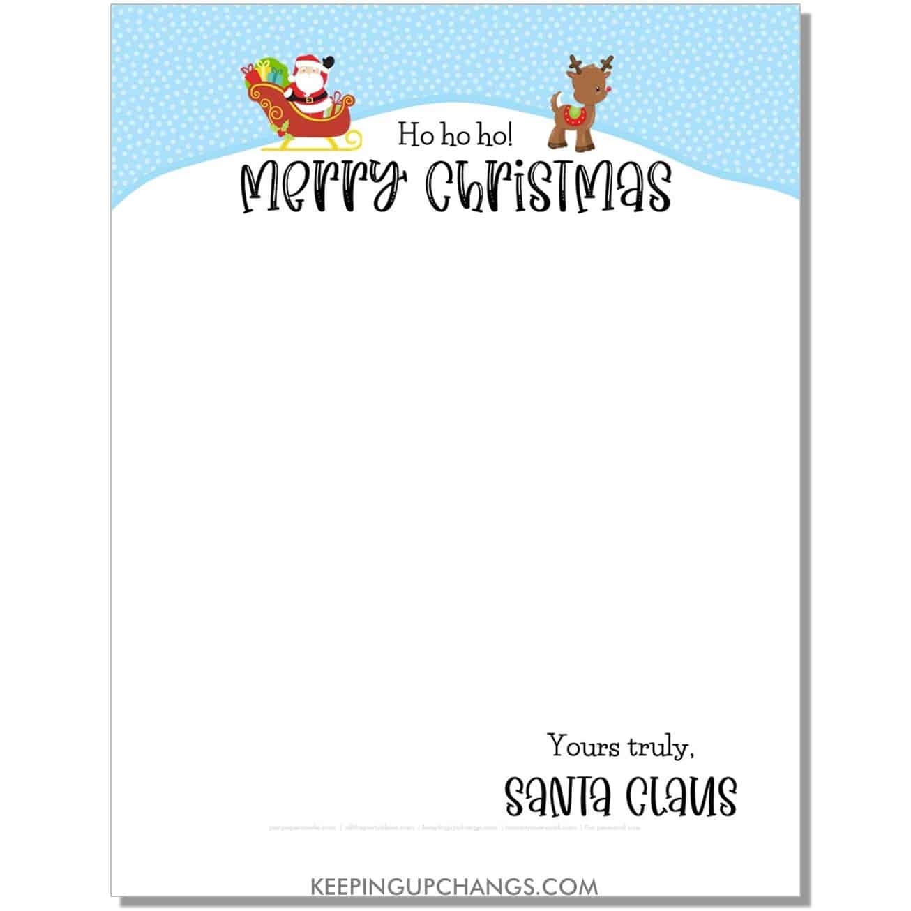 Free Printable Santa Letterhead