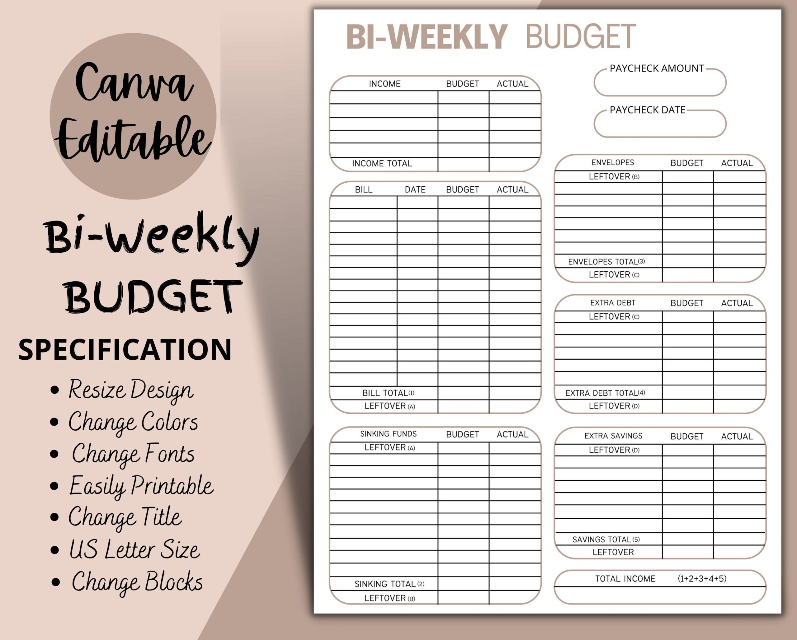 Bi weekly Budget Overview Template Printable Canva Editable Paycheck Budget Budget Binder Budget Planner Budget Template A4 Letter PDF Etsy Bi weekly Budget Overview Template Printable Canva Editable Paycheck Budget Budget Binder Budget Planner Budget Template A4 Letter PDF Etsy