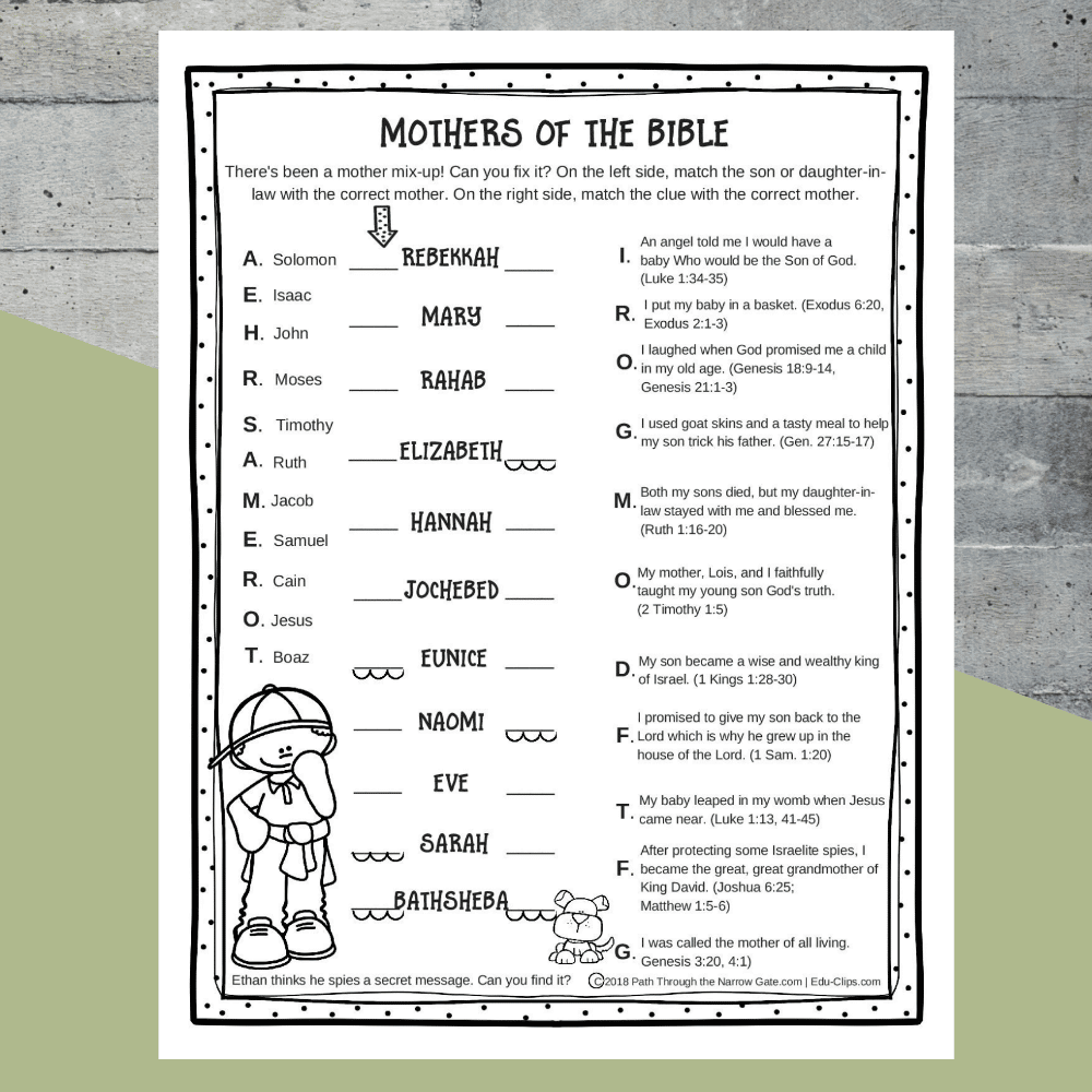 Bible Activity Worksheet Engage Learn And Explore