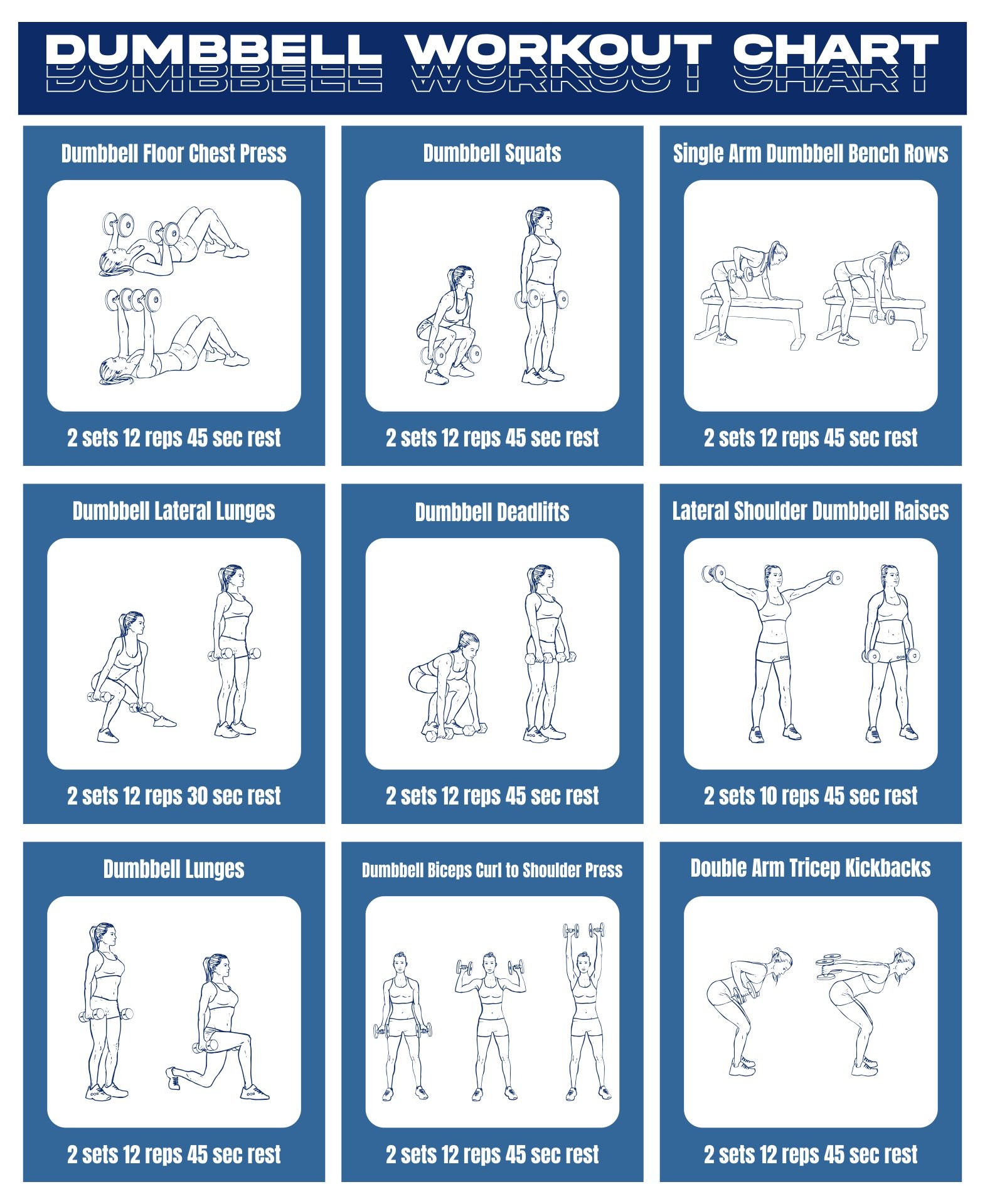 Free Printable Dumbbell Workout Chart