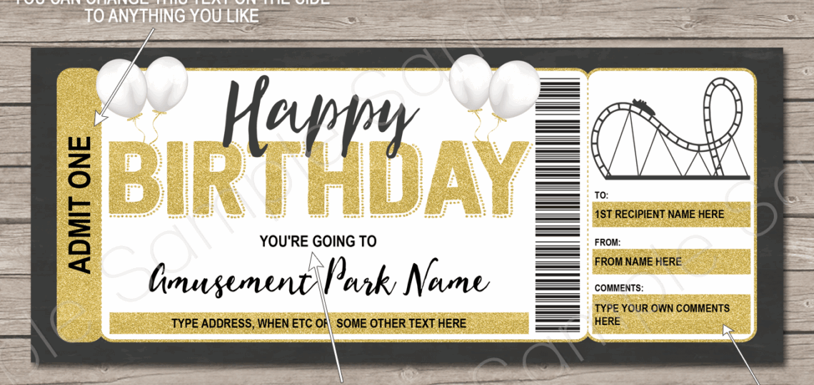 Birthday Theme Park Ticket