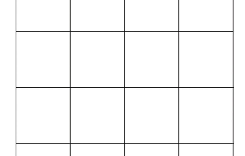 Blank bingo 4x4 Coolest Free Printables