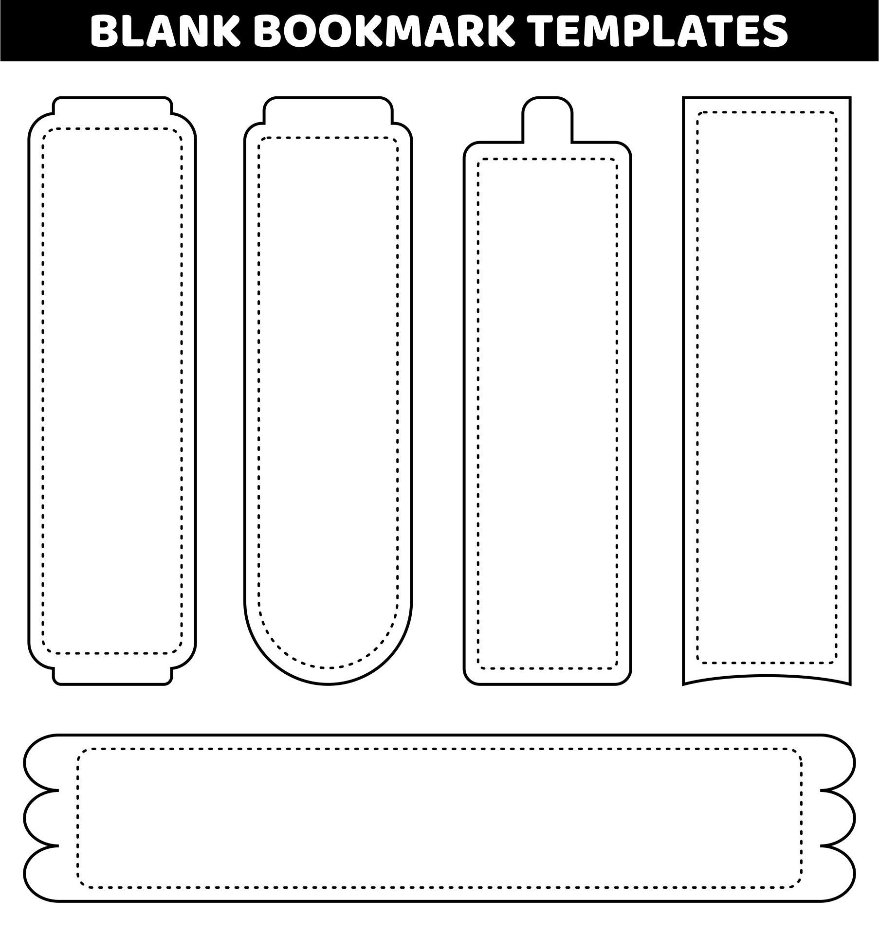 Blank Bookmarks 10 Free PDF Printables Printablee