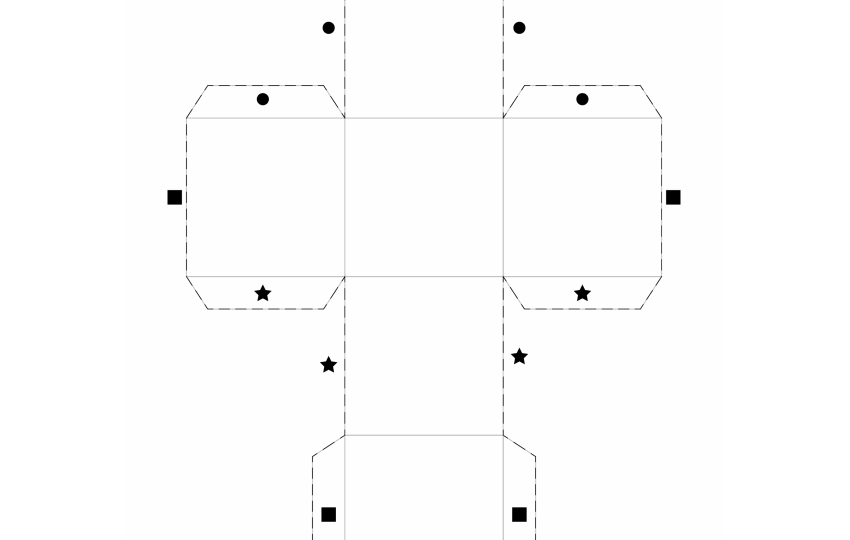 Blank Dice Template Pawprint Family