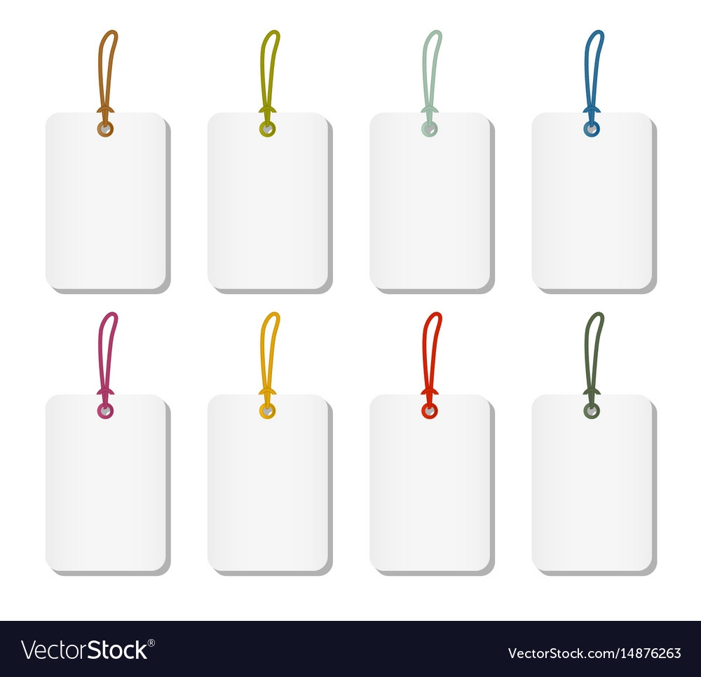 Blank Labels Template Price Tags Set Royalty Free Vector