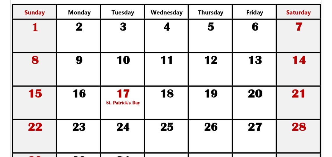 Blank March 2026 Calendar Printable PDF Templates