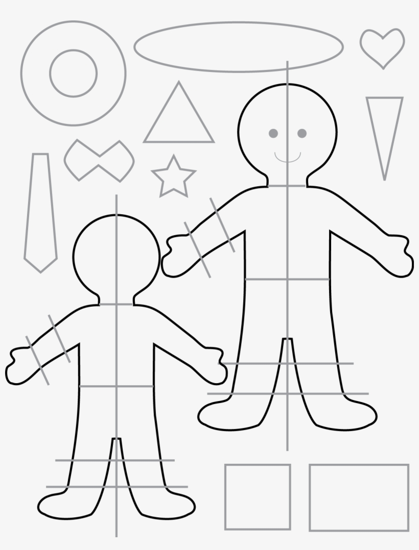 Blank Paper Doll Printable Felt Doll Patterns Free Transparent PNG Download PNGkey
