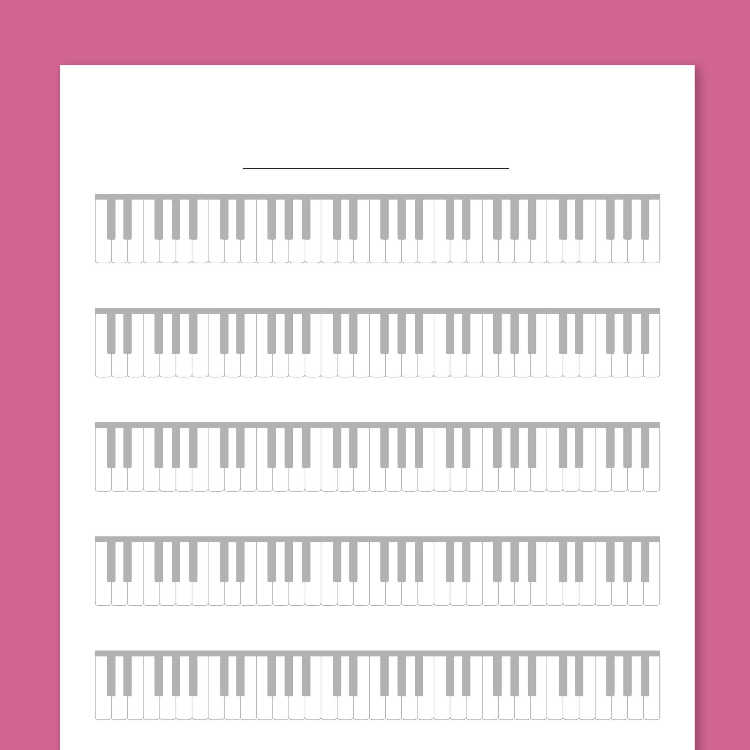 Keyboard Template Printable Free