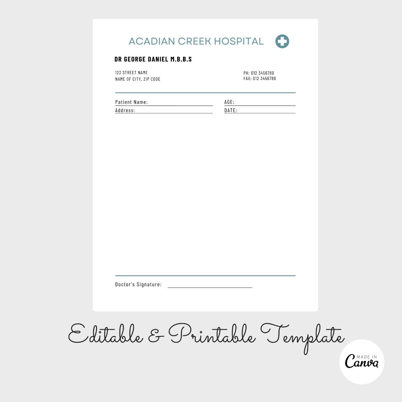 Blank Prescription Pad Prescription Pad Template Printable Prescription Page Page Prescription Form Prescription Sheet