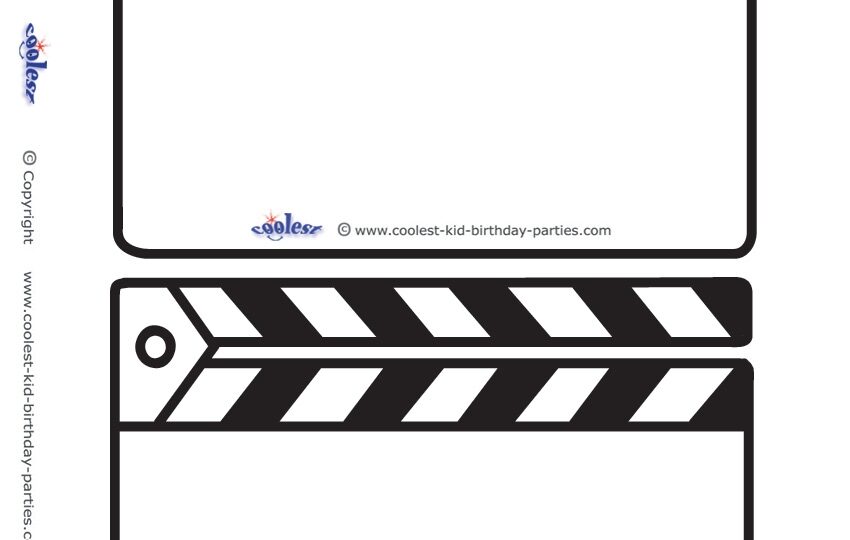 Blank Printable Clapboard Invitations Coolest Free Printables