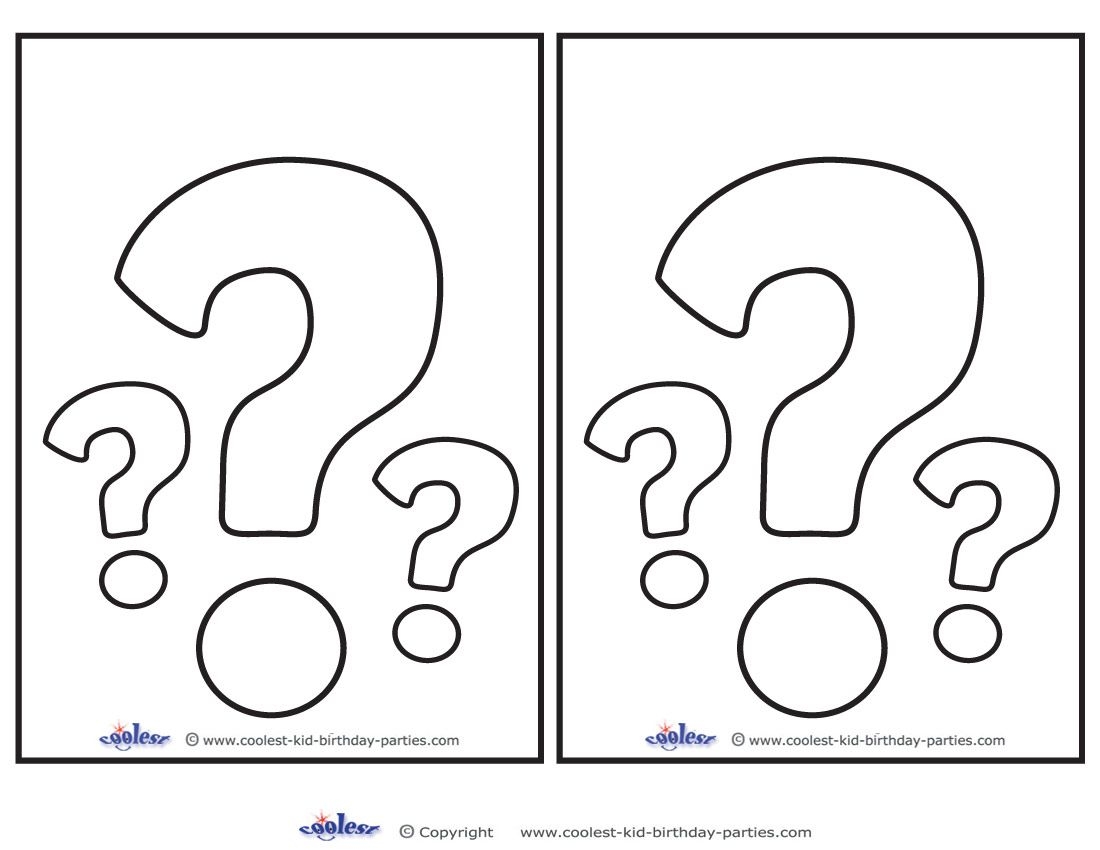 Blank Printable Question Mark Invitations Worksheets Library