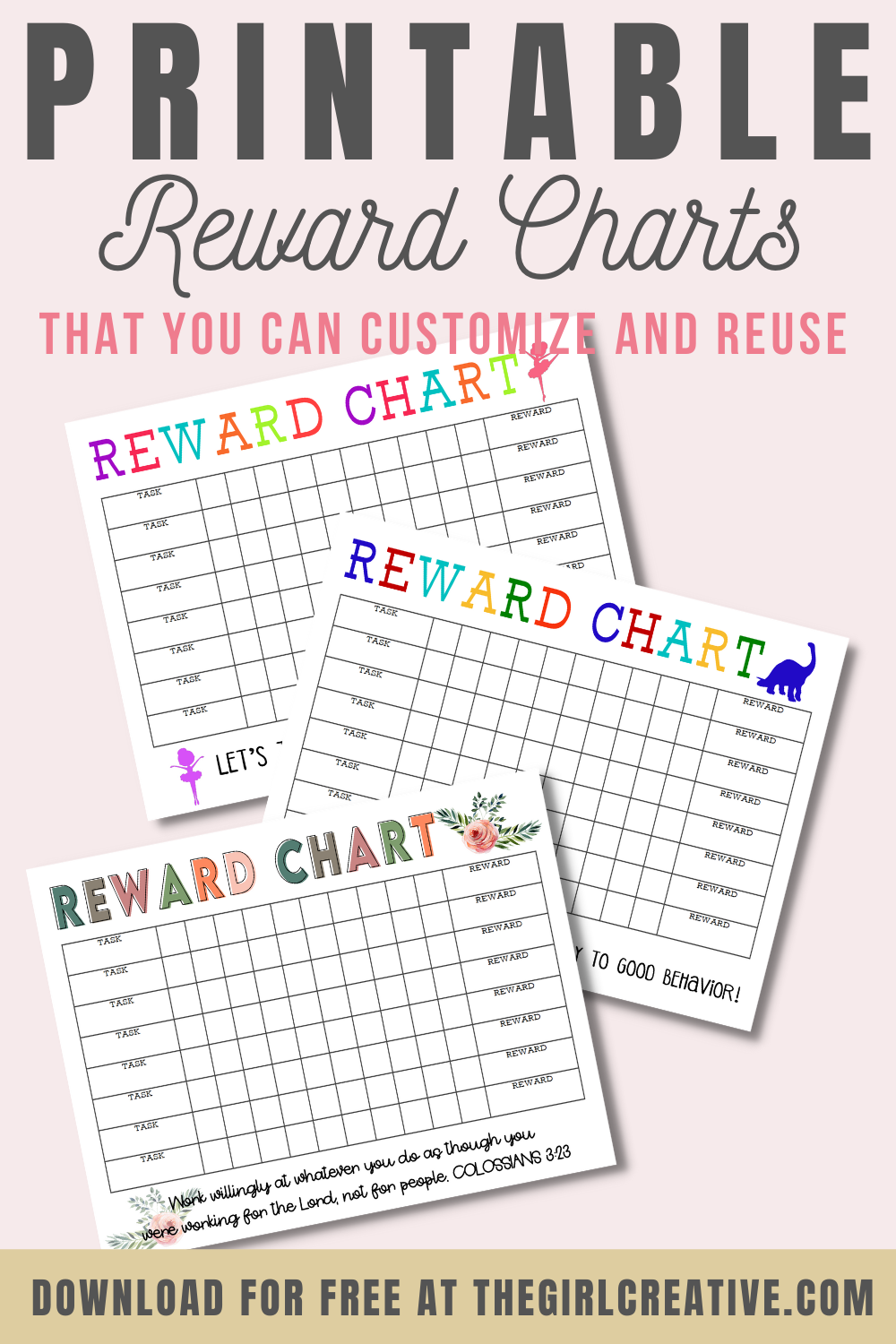 Reward Chart Printable Pdf Free Download