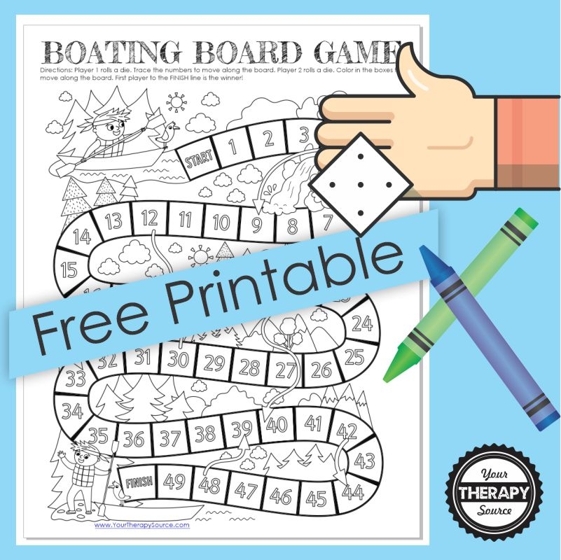 Boat Board Game Free Printable Your Therapy Source