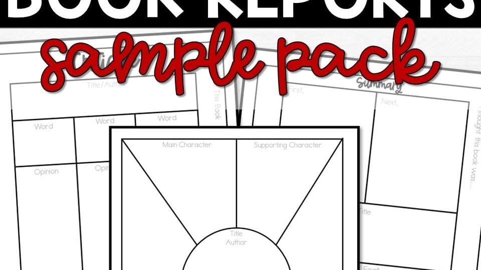 Book Report Template Book Report One Pager Template Teach With