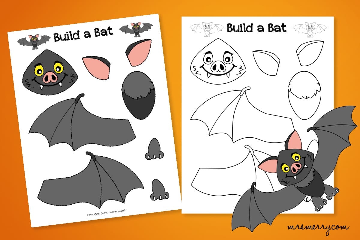 Build A Bat Printable U0026 Free Templates Mrs Merry