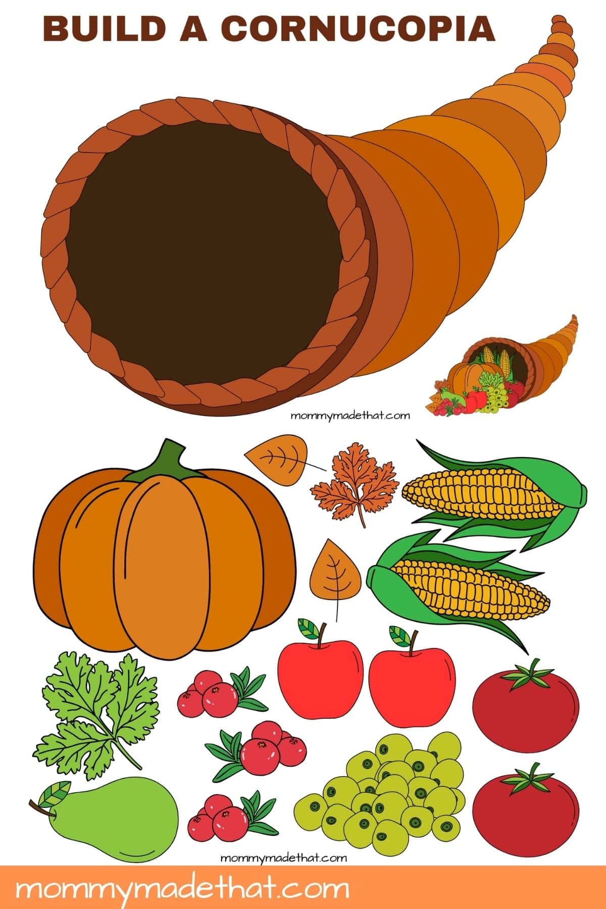 Build A Cornucopia Free Printable Craft Build A Cornucopia Free Printable Craft
