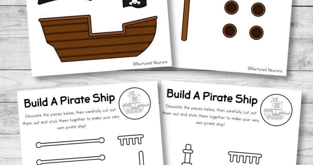 Build A Pirate Ship Craft Printable Paper Templates Nurtured