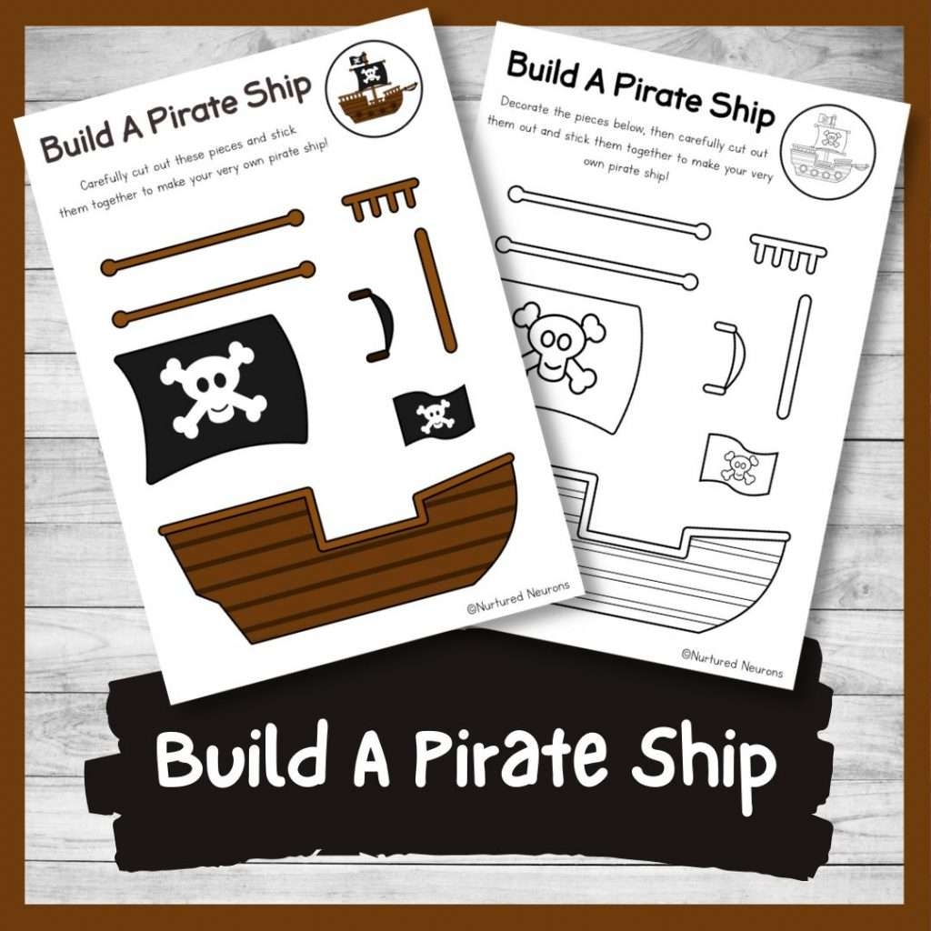 Build A Pirate Ship Craft Printable Paper Templates Nurtured Neurons