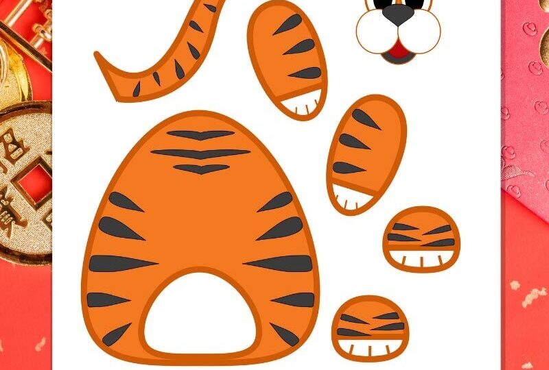 Build A Tiger Free Printable Paper Tiger Craft Template