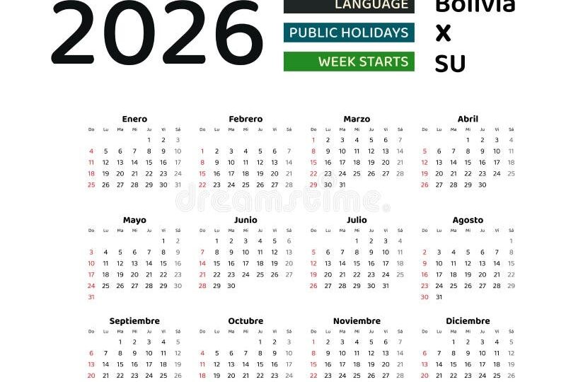 Calendar 2026 Swedish Language With Sweden Public Holidays Stock