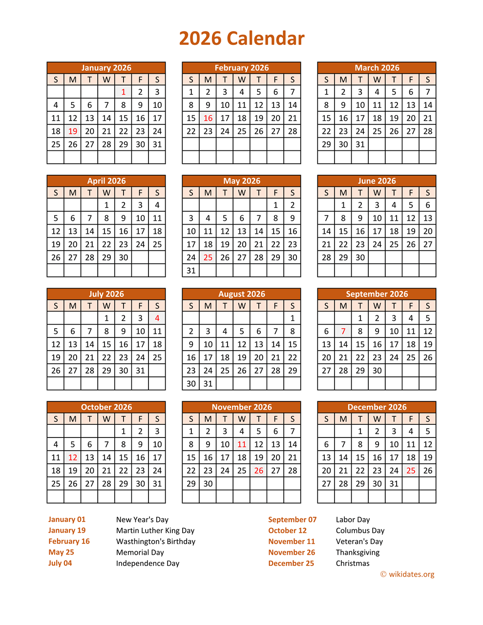 Calendar 2026 Vertical WikiDates Calendar 2026 Vertical WikiDates