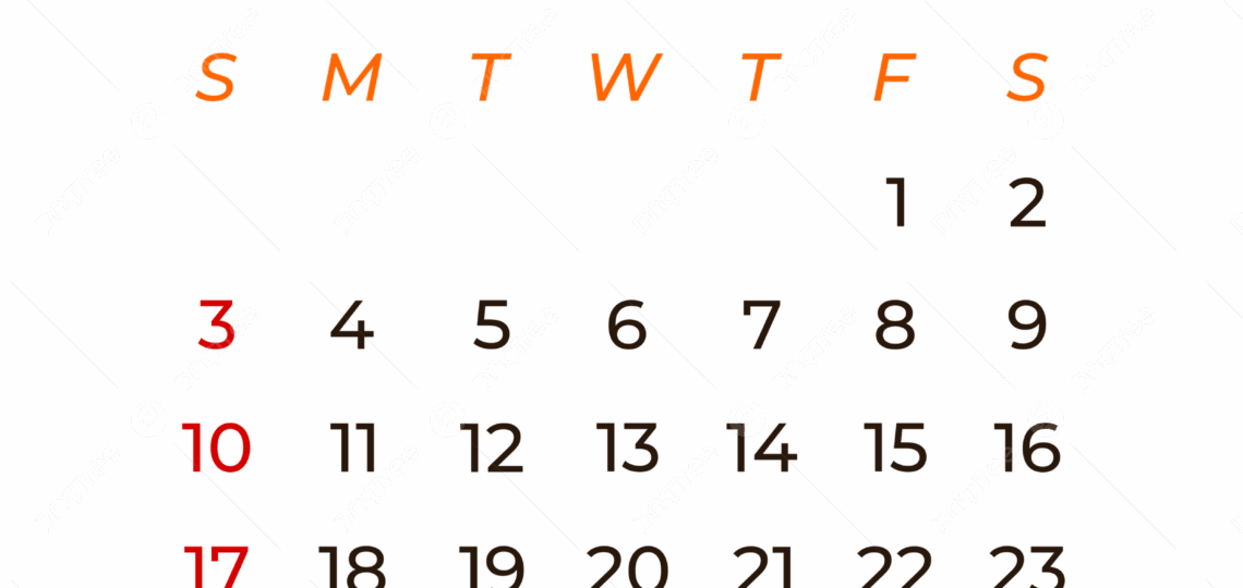 Calendar August PNG Transparent Images Free Download Vector Files Pngtree