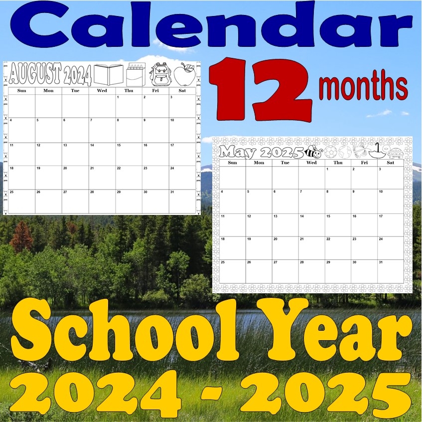 August 2025 Calendar Coloring Page August 2025 Calendar Coloring Page