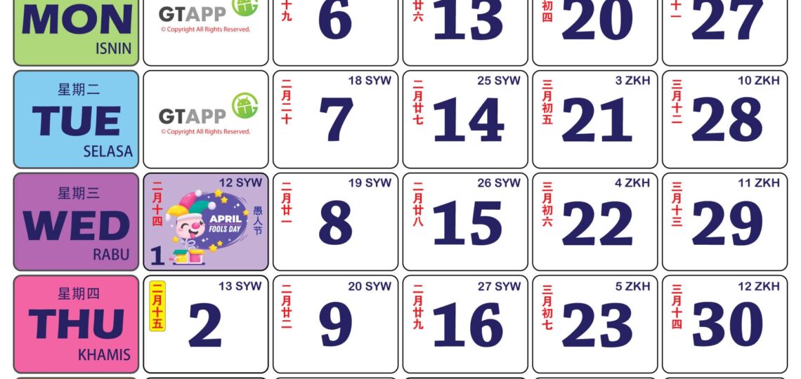 Calendar Malaysia 2026 Calendar Malaysia