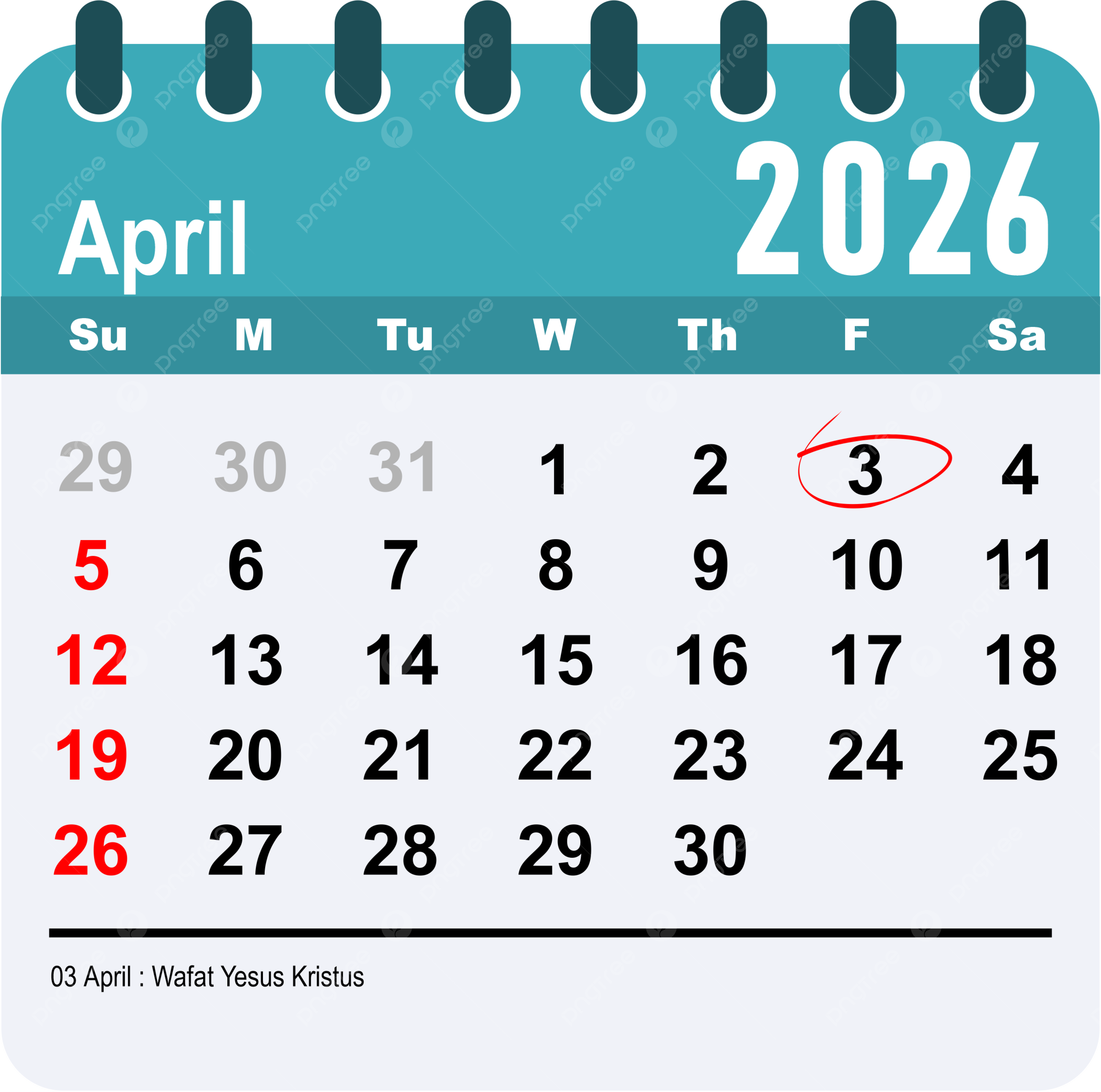 April 2026 Public Holidays Calendar April 2026 Public Holidays Calendar