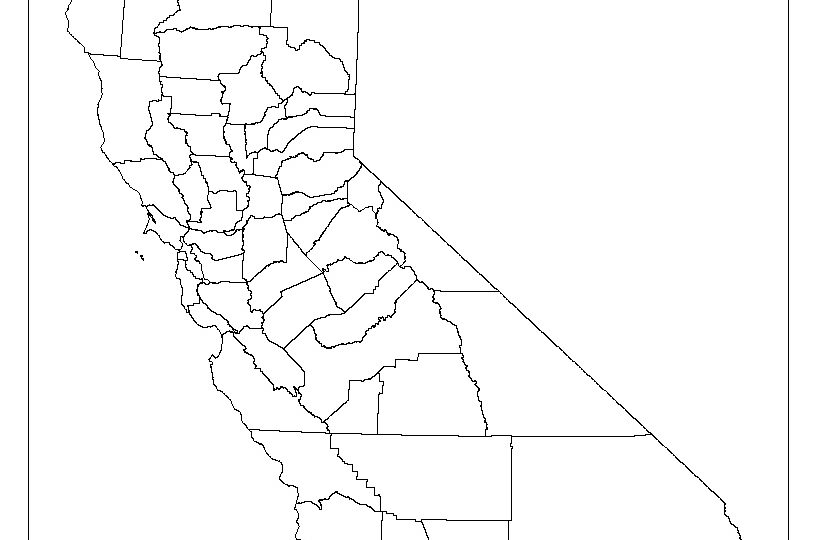 California Blank Map
