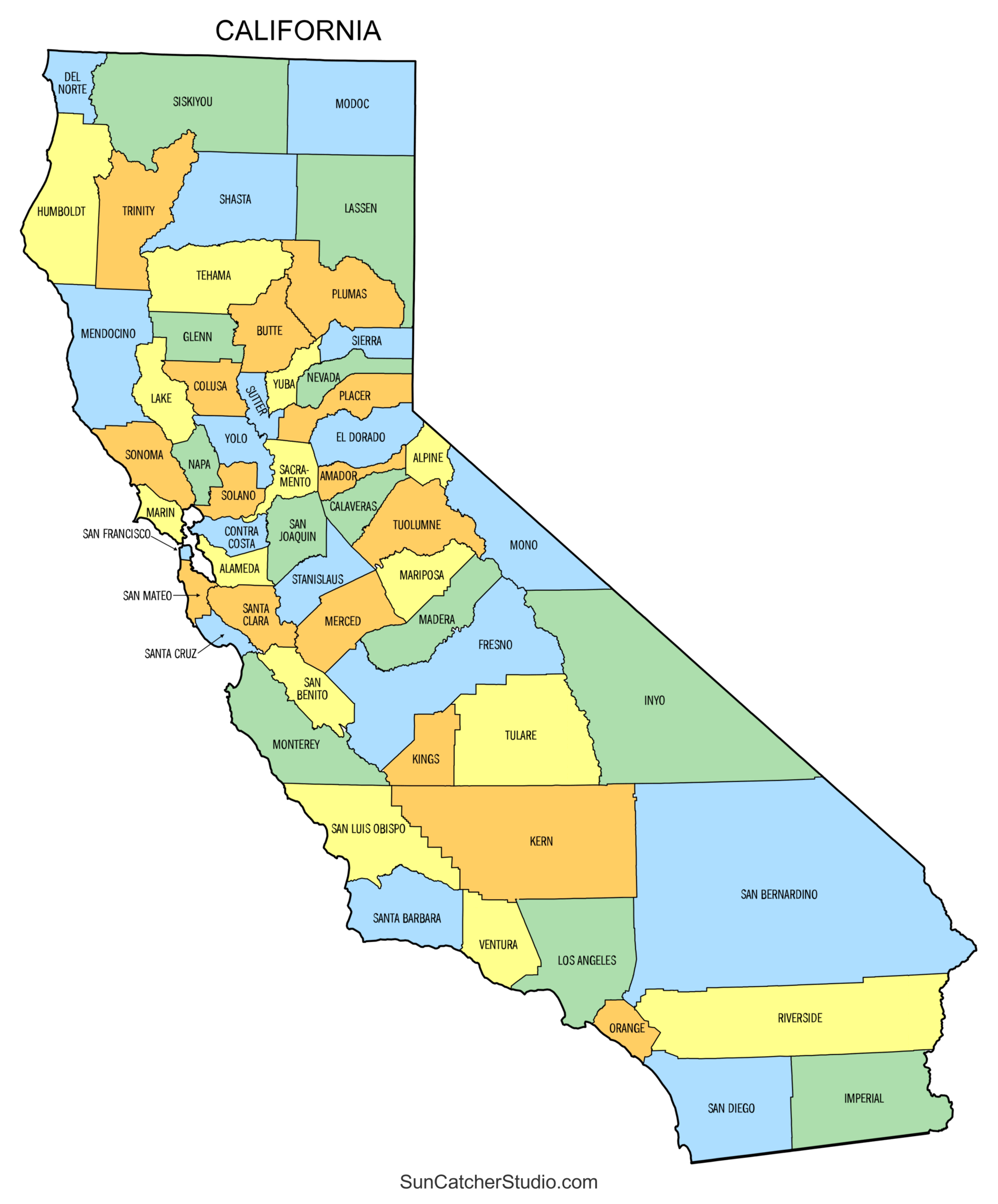 California County Map Printable State Map With County Lines Free Printables Monograms Design Tools Patterns U0026 DIY Projects