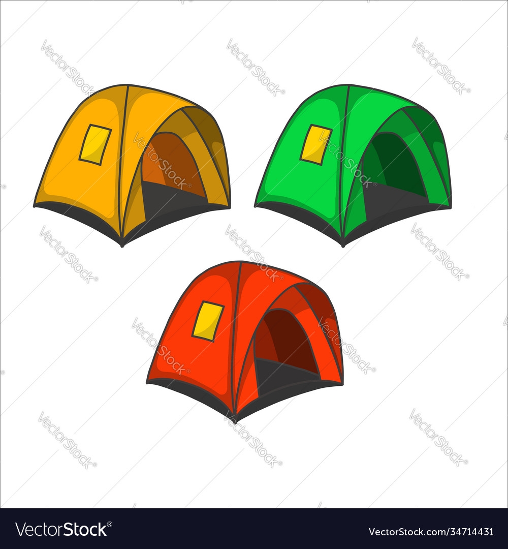 Camping Tent Template Fit For Travel Sport Vector Image