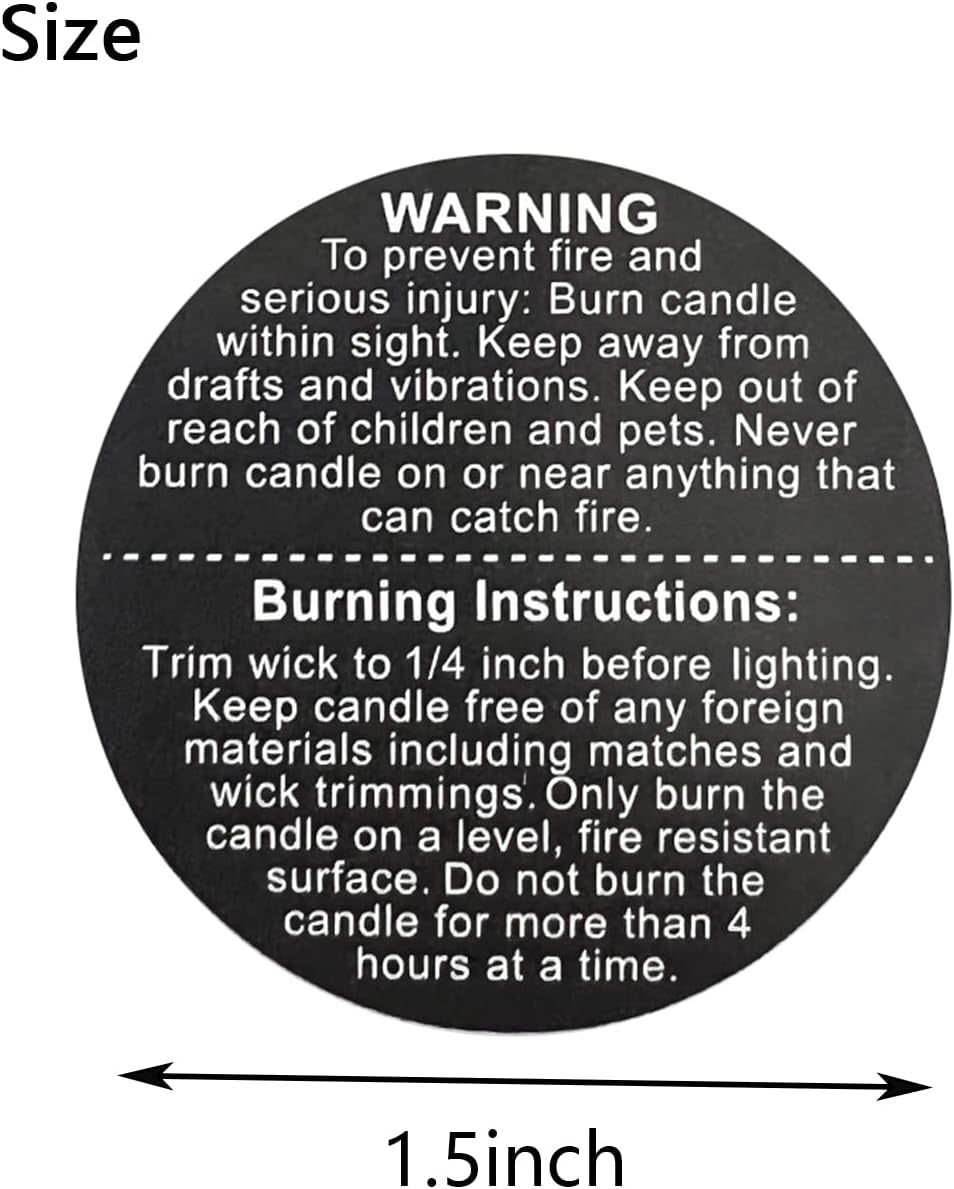 Free Printable Candle Warning Labels Template