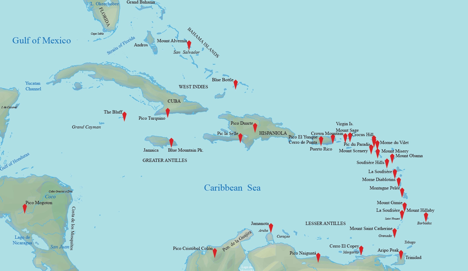 Caribbean Map Collection Printable GIS Geography