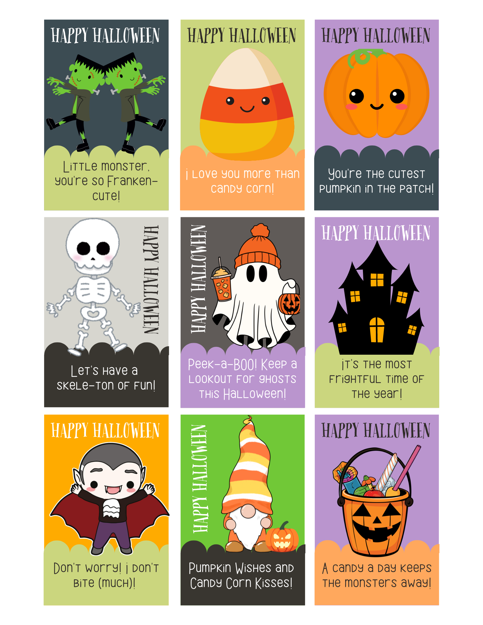 Celebrate Spooky Season With Free Printable Cute Halloween Cards