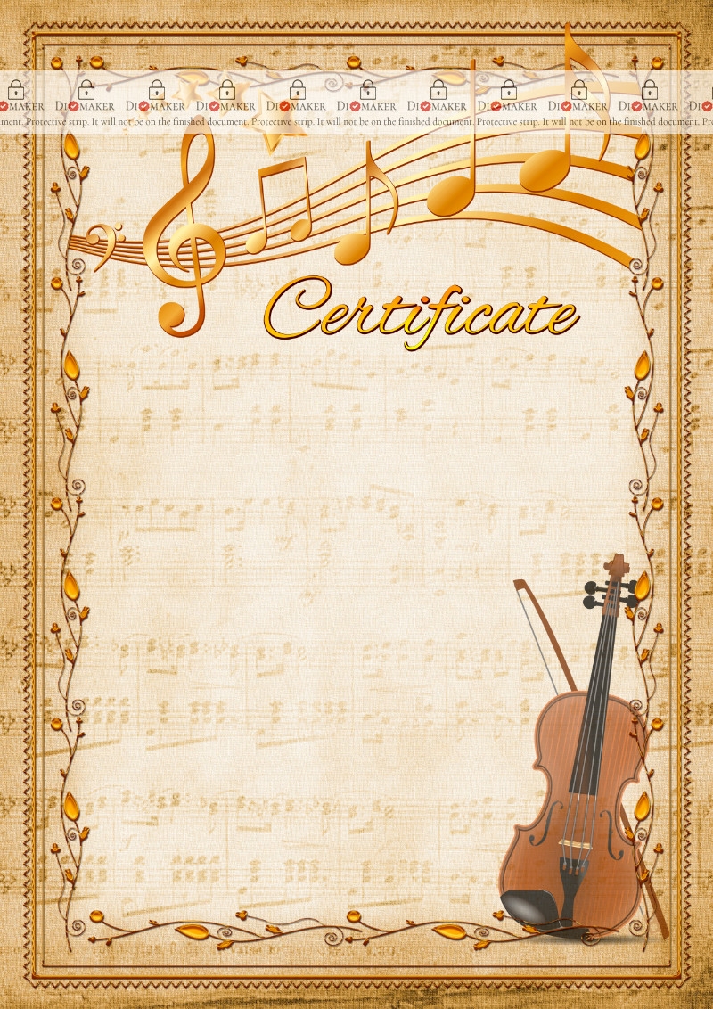 Certificate Template Violin DiMaker Templates Certificate Certificate Template Violin DiMaker Templates Certificate