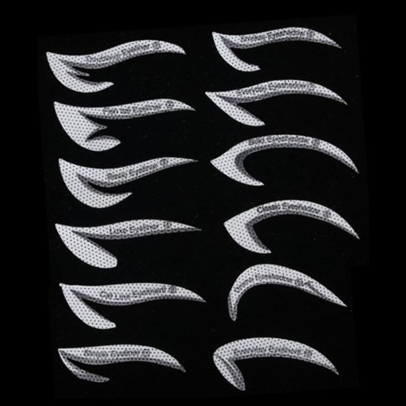 Cheap Eye Makeup Stencils Winged Eyeliner Stencil Template Shaping Tools Eyebrows Eye Shadow Makeup Template Tool Stickers Card Joom