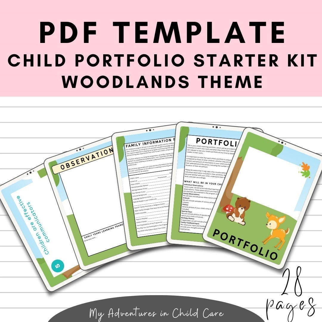 Child Portfolio Templates Starter Kit Woodlands Theme EYLF V2 0  Child Portfolio Templates Starter Kit Woodlands Theme EYLF V2 0