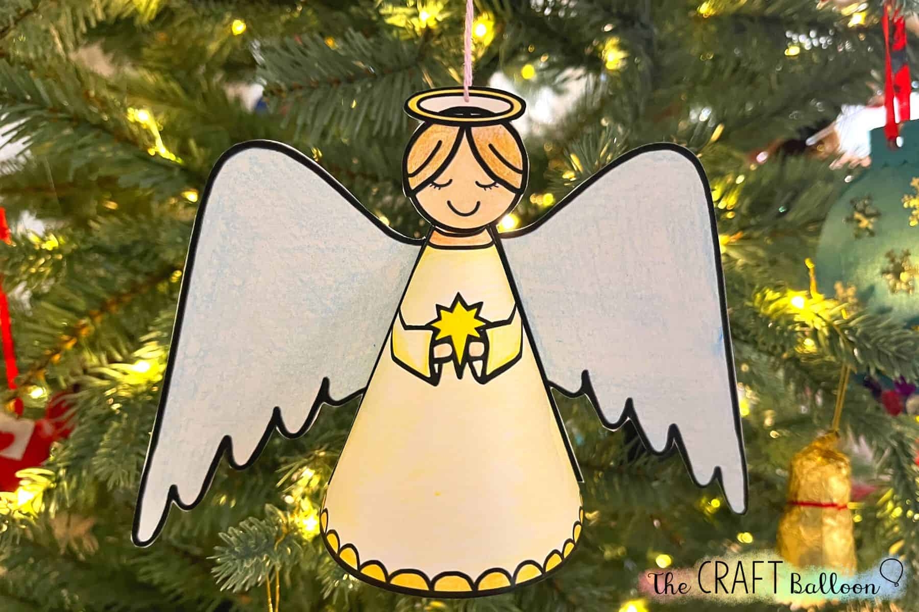 Christmas Angel Tree Decoration The Craft Balloon Christmas Angel Tree Decoration The Craft Balloon