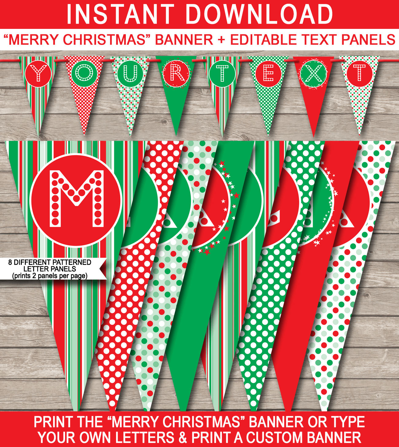 Christmas Banner Template Red U0026 Green Christmas Banner Template Red U0026 Green