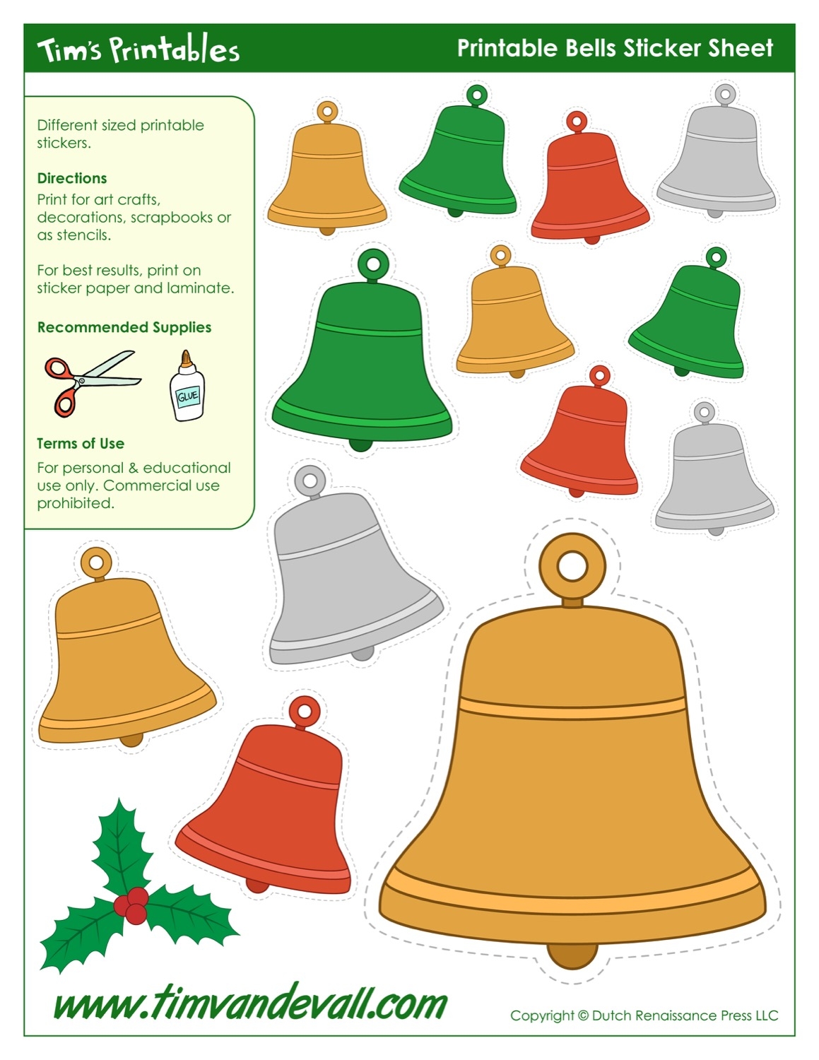 Christmas Bell Shapes Tim s Printables Christmas Bell Shapes Tim s Printables
