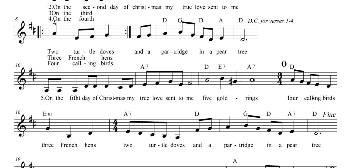 Christmas Carol Sheet Music 30 Free Scores For Download