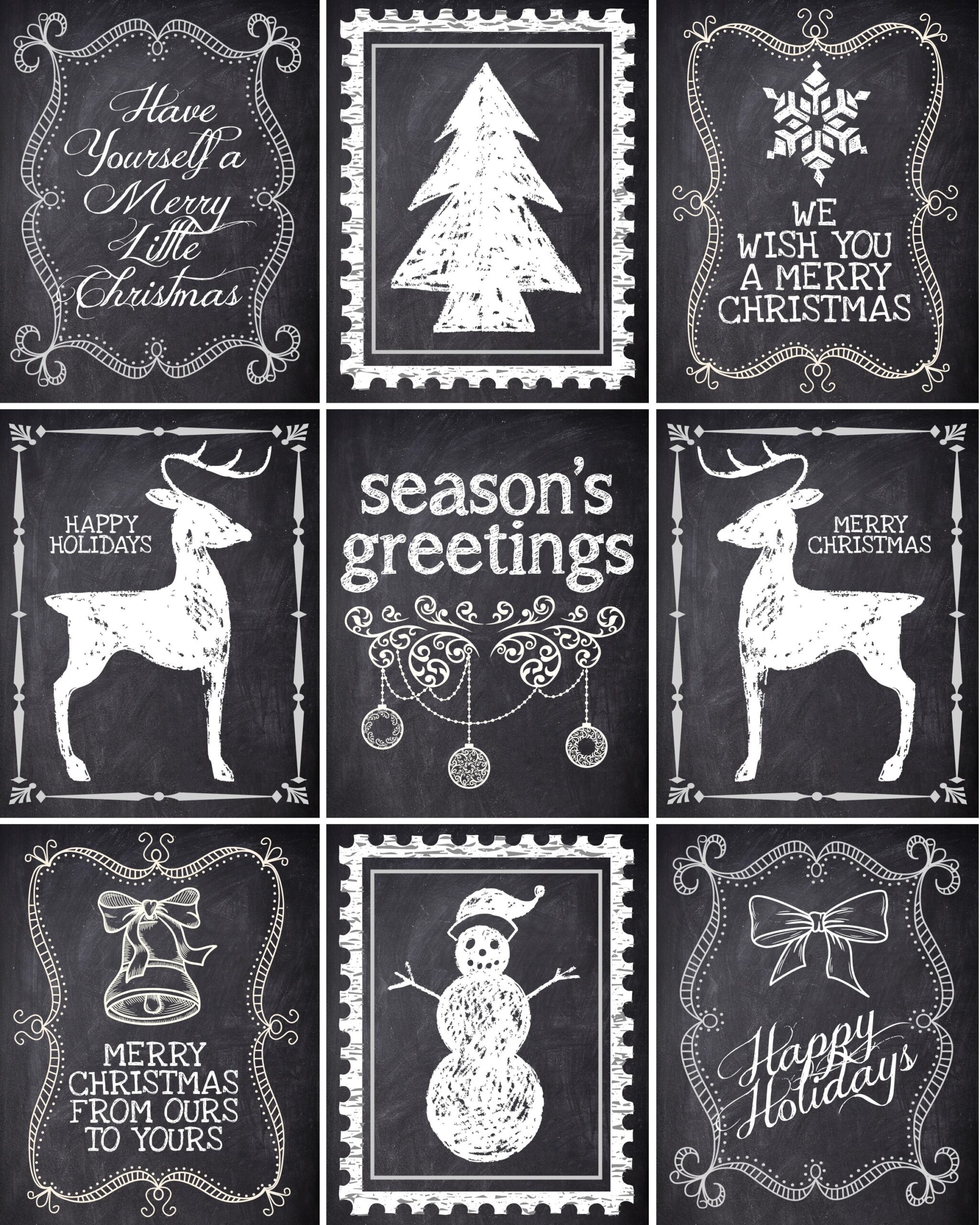 Christmas Chalkboard Labels free Printable How To Nest For Less Christmas Chalkboard Labels free Printable How To Nest For Less