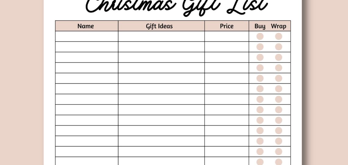 Christmas Gift List Editable Fillable PDF Printable Christmas Planner Printable Christmas To Do List Template Holiday Gift List Etsy